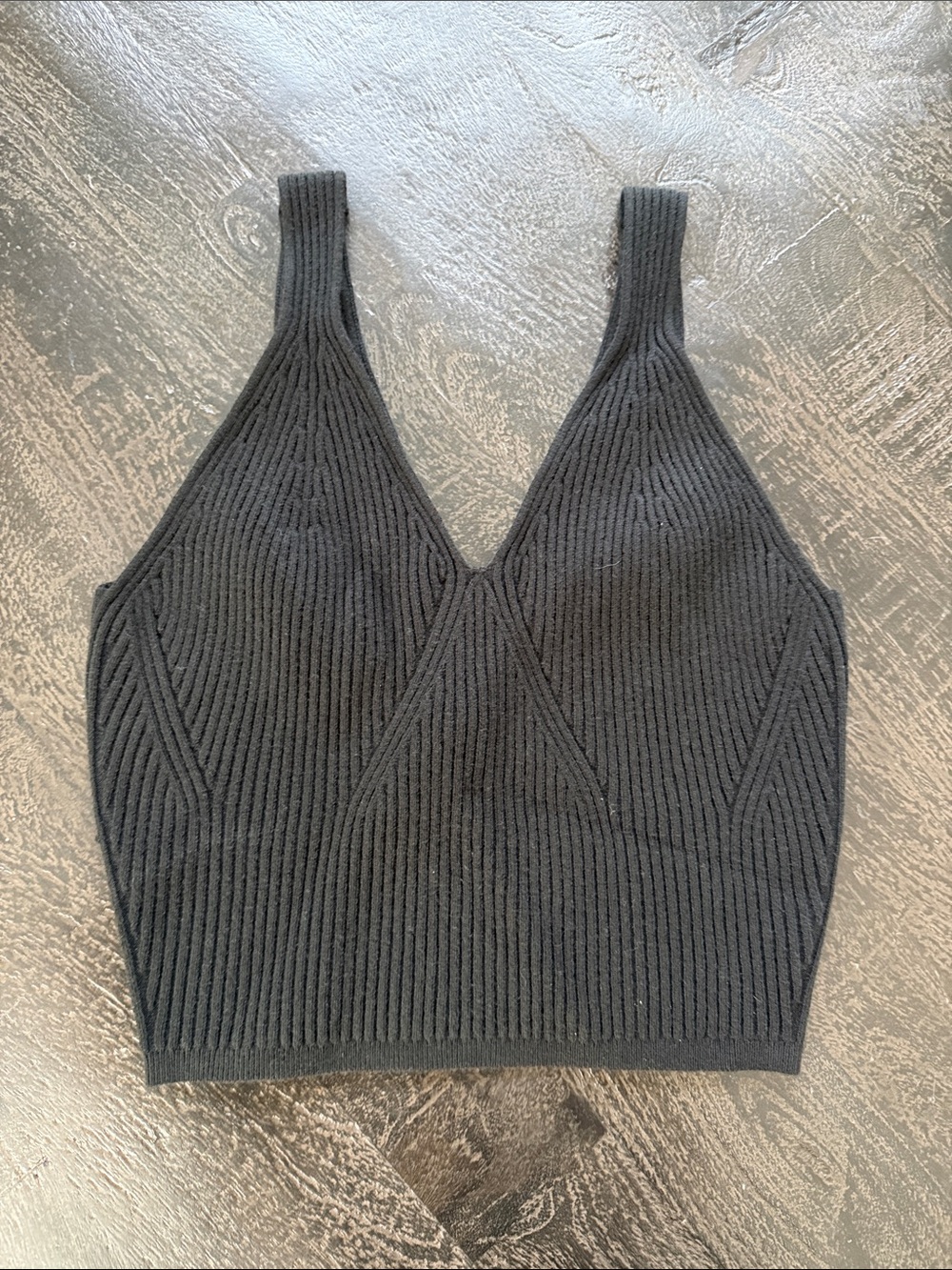 lululemon athletica Black Ribbed V-Neck Tank